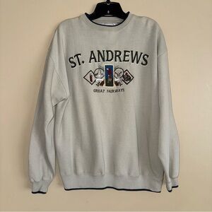 90's Vintage Danaggers St. Andrews Golf Club Embroidered Sweatshirt Size L